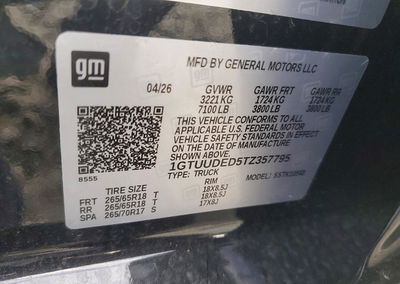2026 Gmc Sierra K1500 Slt, uszkodzenie: Przód, Copart lot 70039326, zdjęcie 13 z 13