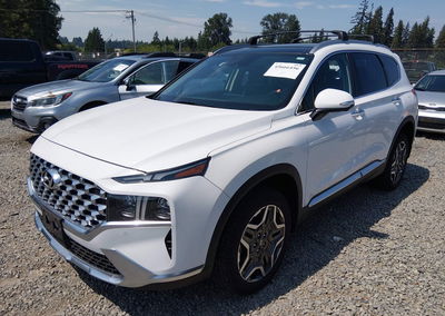 2023 Hyundai Santa Fe Hybrid Limited, daño Trasero, Iaai lote 45666456, foto 2 de 19