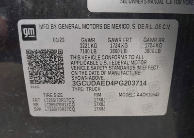 2023 Chevrolet Silverado 1500 4wd  Short Bed Wt, пошкодження: Normal Wear & Tear, Iaai лот 45437420, фото 9 з 16