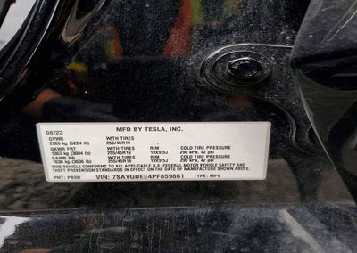 2023 Tesla Model Y, daño Trasero, Copart lote 85454815, foto 13 de 13