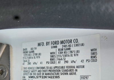2019 Ford Transit Connect Xlt Delivery Van, daño Frontal, Copart lote 55848846, foto 13 de 13