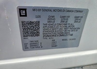 2021 Chevrolet Equinox Lt, uszkodzenie: Przód, Copart lot 65382986, zdjęcie 13 z 13