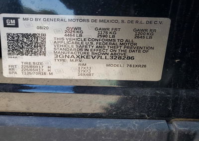 2020 Chevrolet Equinox Lt, uszkodzenie: Bok, Copart lot 66637756, zdjęcie 12 z 12