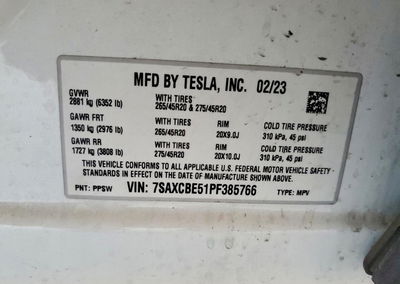 2023 Tesla Model X, uszkodzenie: Tył, Copart lot 57268176, zdjęcie 14 z 14