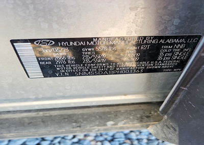 2023 Hyundai Santa Fe Limited, Hail damage, Copart lot 62817596, photo 13 of 13