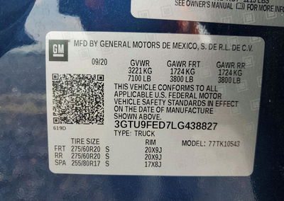 2020 Gmc Sierra K1500 Denali, daño Frontal, Copart lote 61722046, foto 13 de 14