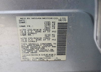 2020 Nissan Murano Sv, uszkodzenie: Przód, Copart lot 76627745, zdjęcie 14 z 14