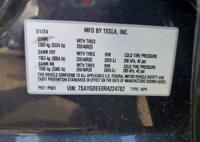 2024 Tesla Model Y, пошкодження: Бік, Copart лот 67200656, фото 12 з 14