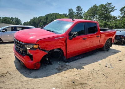 2022 Chevrolet Silverado K1500 Custom, Front End damage, Copart lot 61186036