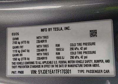2026 Tesla Model 3 Premium Rear-wheel Drive/rear-wheel Drive, daño Frontal, Iaai lote 45783088, foto 9 de 19