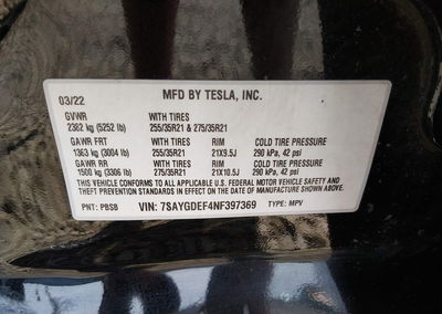 2022 Tesla Model Y Performance Dual Motor All-wheel Drive, Front End damage, Iaai lot 45288079, photo 9 of 17