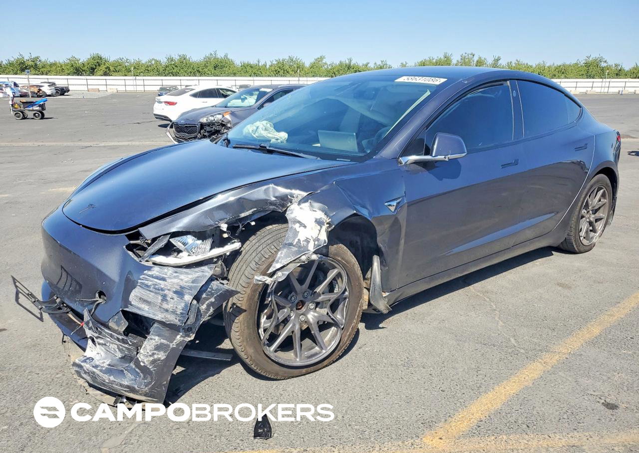 2019 Tesla Model 3, daño Frontal, Copart lote 58631086
