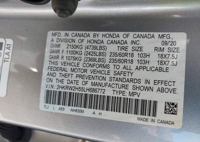 2020 Honda Cr-v Awd Ex, uszkodzenie: Lewy przód, Iaai lot 46092642, zdjęcie 9 z 16