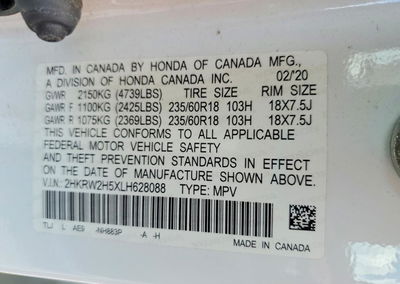 2020 Honda Crv, uszkodzenie: Bok, Copart lot 59237676, zdjęcie 14 z 14