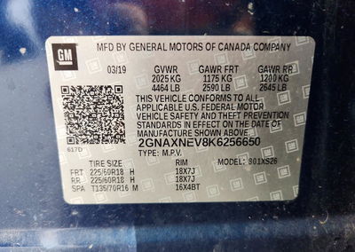 2019 Chevrolet Equinox Premier, uszkodzenie: Przód, Copart lot 66109026, zdjęcie 14 z 14