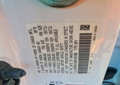 2019 Honda Cr-v Ex, daño Lateral, Copart lote 66827396, foto 13 de 15