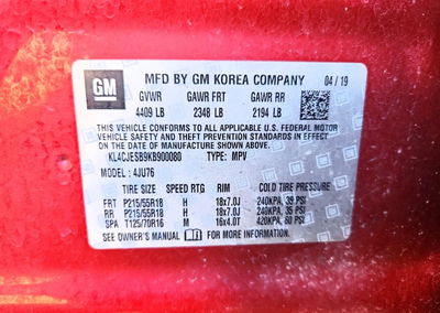2019 Buick Encore Preferred, uszkodzenie: Grad, Copart lot 85995425, zdjęcie 13 z 13