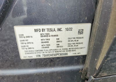 2023 Tesla Model X, uszkodzenie: Bok, Copart lot 54619436, zdjęcie 13 z 14
