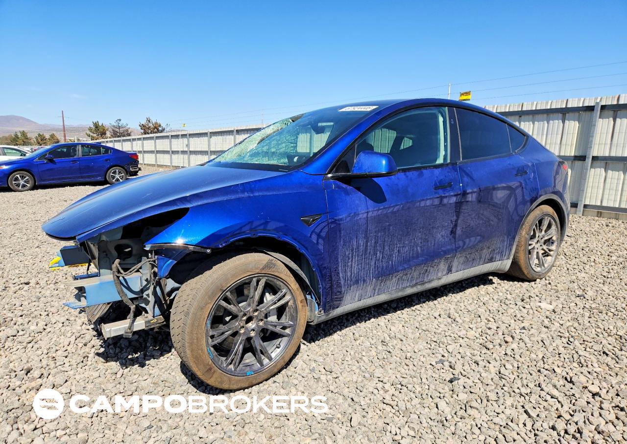 2025 Tesla Model Y, Front End damage, Copart lot 67924446