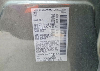 2023 Nissan Murano Sv, Front End damage, Copart lot 61073166, photo 13 of 13