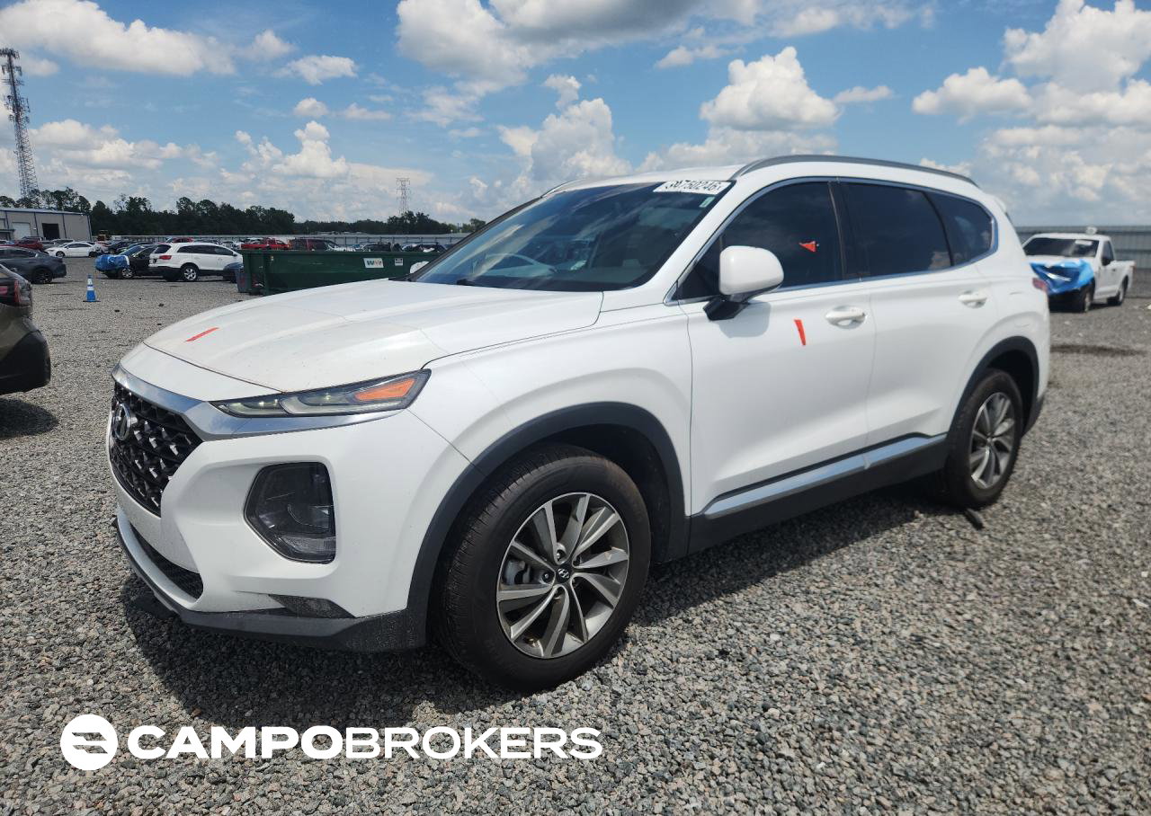 2019 Hyundai Santa Fe Sel Plus 2.4l, daño Inundación, Copart lote 64750246