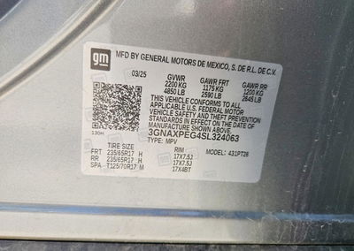 2025 Chevrolet Equinox Lt, uszkodzenie: Tył, Copart lot 63130646, zdjęcie 14 z 14