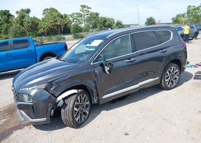 2023 Hyundai Santa Fe Calligraphy, Left Front damage, Iaai lot 45908795, photo 2 of 16