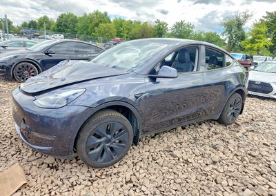 2025 Tesla Model Y, Front End damage, Copart lot 66497656
