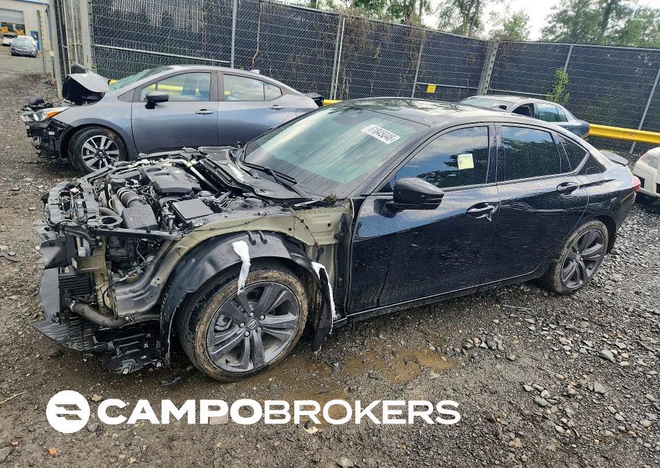 2021 Acura Tlx Tech A, daño Frontal, Copart lote 61845046