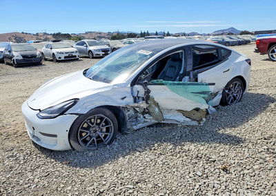 2021 Tesla Model 3, daño Lateral, Copart lote 66132846