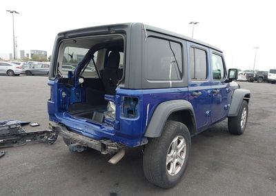 2019 Jeep Wrangler Unlimited Sport S 4x4, Rear damage, Iaai lot 45462346, photo 4 of 20