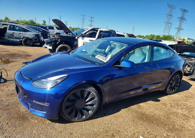 2022 Tesla Model 3, daño Lateral, Copart lote 62187266