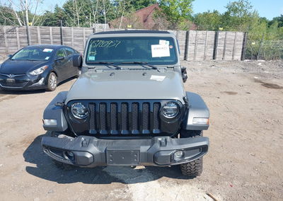 2021 Jeep Wrangler Unlimited Willys 4x4, Right Side damage, Iaai lot 45881822, photo 12 of 16