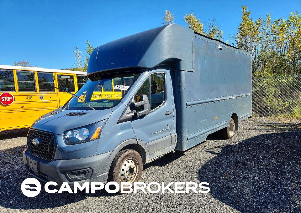 2021 Ford Transit Delivery Truck, Top/Roof damage, Copart lot 67253526