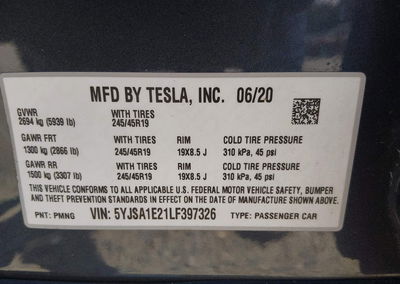 2020 Tesla Model S Long Range Dual Motor All-wheel Drive/long Range Plus Dual Motor All-wheel Drive, daño Suspensión, Iaai