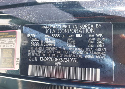 2025 Kia Sportage Plug-in Hybrid X-line Prestige, Rear damage, Iaai lot 45740243, photo 9 of 17