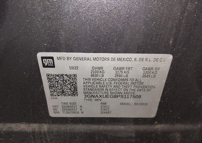 2023 Chevrolet Equinox Awd Lt, daño Frontal, Iaai lote 45533185, foto 9 de 16