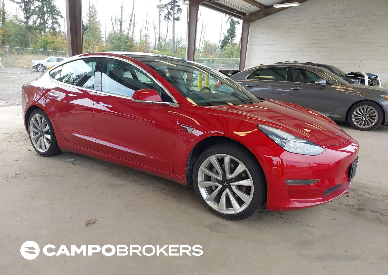 2019 Tesla Model 3 Long Range/performance, uszkodzenie: Lewy tył, Iaai lot 46113681