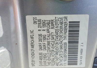 2021 Acura Tlx Tech A, Water/Flood damage, Copart lot 67966216, photo 12 of 12