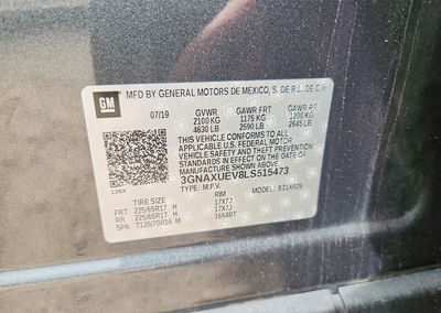 2020 Chevrolet Equinox Lt, Rear End damage, Copart lot 69951226, photo 12 of 14