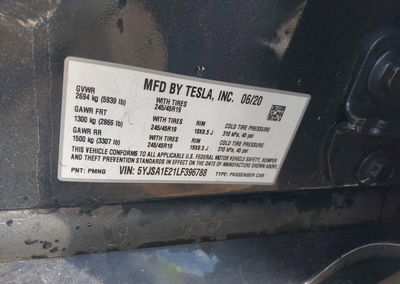 2020 Tesla Model S Long Range Dual Motor All-wheel Drive/long Range Plus Dual Motor All-wheel Drive, daño Frontal, Iaai