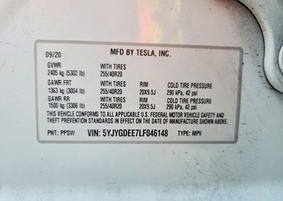 2020 Tesla Model Y, uszkodzenie: Tył, Copart lot 69986506, zdjęcie 12 z 12