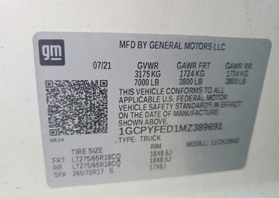 2021 Chevrolet Silverado K1500 Lt Trail Boss, daño Mecánico, Copart lote 67534486, foto 12 de 12