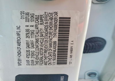 2020 Acura Tlx Technology, Vandalism damage, Copart lot 64814396, photo 12 of 12