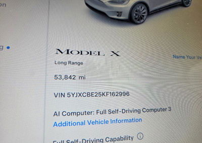 2019 Tesla Model X, Rear End damage, Copart lot 69208226, photo 9 of 12