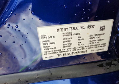 2022 Tesla Model S, uszkodzenie: Grad, Copart lot 71435766, zdjęcie 12 z 14