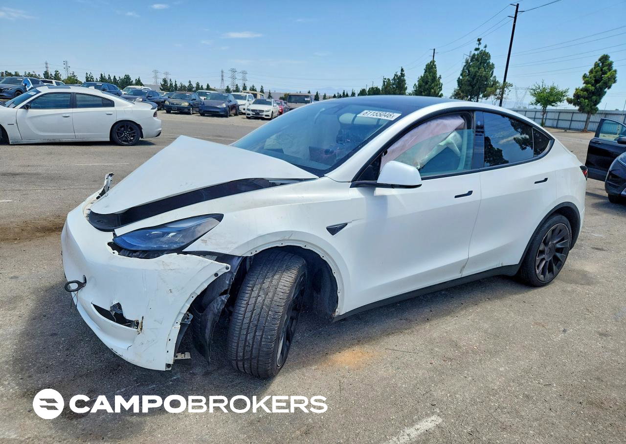 2023 Tesla Model Y, Front End damage, Copart lot 61155046