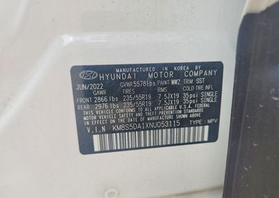2022 Hyundai Santa Fe Limited, uszkodzenie: Tył, Copart lot 70919436, zdjęcie 14 z 14