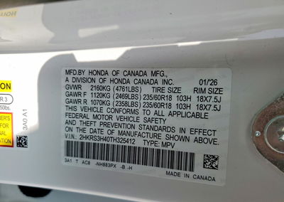 2026 Honda Cr-v Ex, Front End damage, Copart lot 63879256, photo 13 of 15