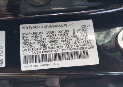 2021 Acura Tlx Technology Package, daño Frontal, Iaai lote 45864975, foto 9 de 16